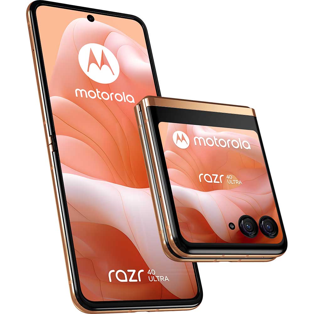 Telefon MOTOROLA Razr 40 Ultra 5G, 256GB, 8GB RAM, Dual SIM, Peach Fuzz
