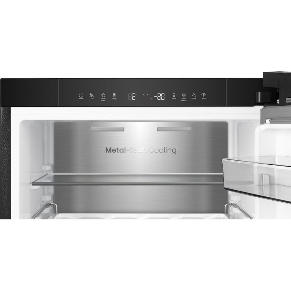 Combina frigorifica HISENSE RB3K330SAFC, Total No Frost, 330 l, H 185.6 cm, Clasa C, Wi-Fi, negru