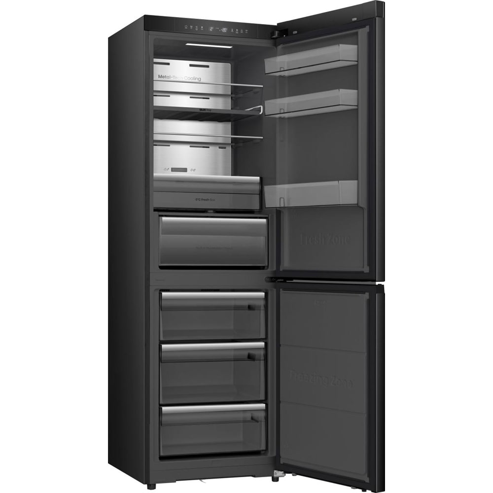 Combina frigorifica HISENSE RB5K330GSFC, Total No Frost, 330 l, H 185.6 cm, Clasa C, Wi-Fi, negru