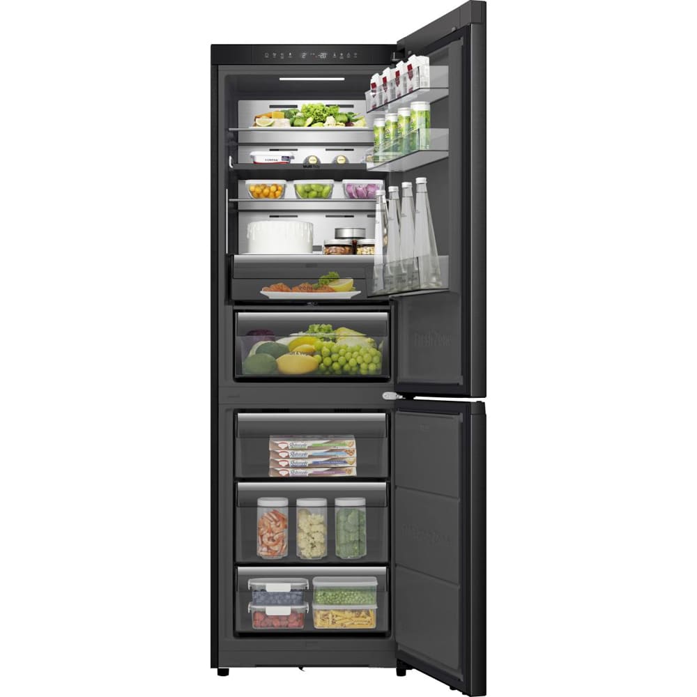 Combina frigorifica HISENSE RB5K330GSFC, Total No Frost, 330 l, H 185.6 cm, Clasa C, Wi-Fi, negru