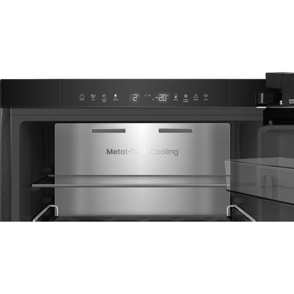 Combina frigorifica HISENSE RB5K330GSFC, Total No Frost, 330 l, H 185.6 cm, Clasa C, Wi-Fi, negru