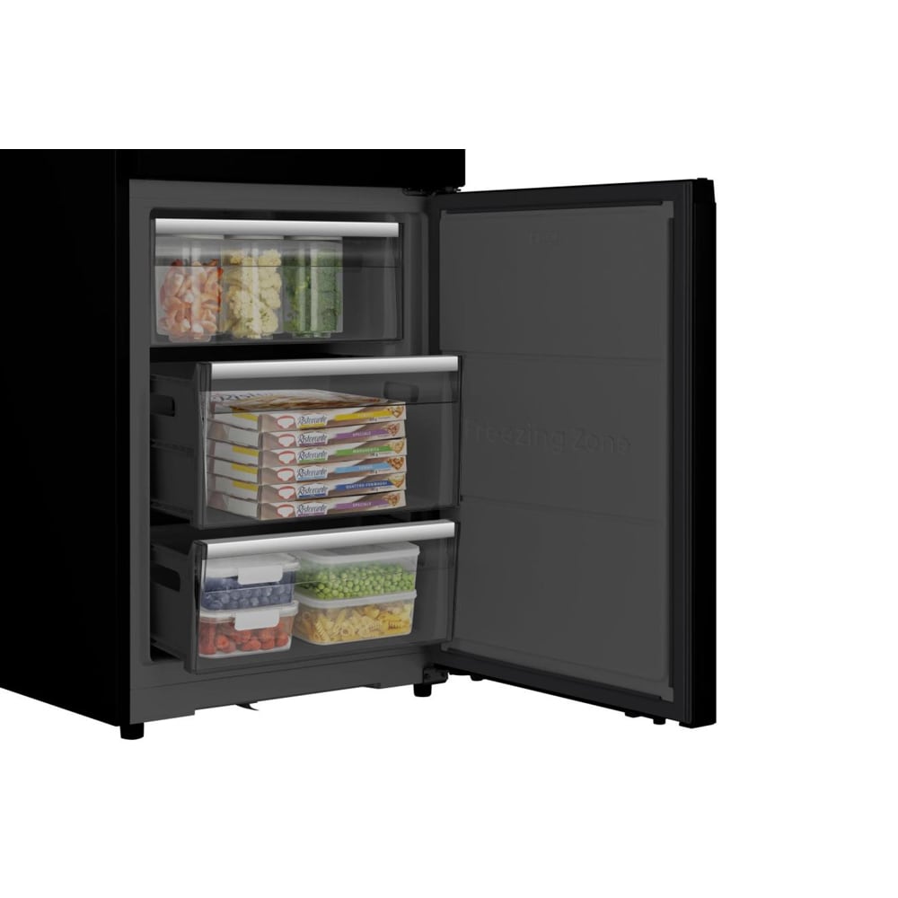 Combina frigorifica HISENSE RB5K330GSFC, Total No Frost, 330 l, H 185.6 cm, Clasa C, Wi-Fi, negru