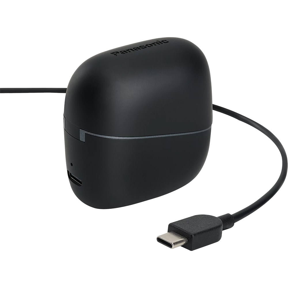 Casti PANASONIC RB-F10DE-K, True Wireless, Bluetooth, Open-ear, Microfon, negru