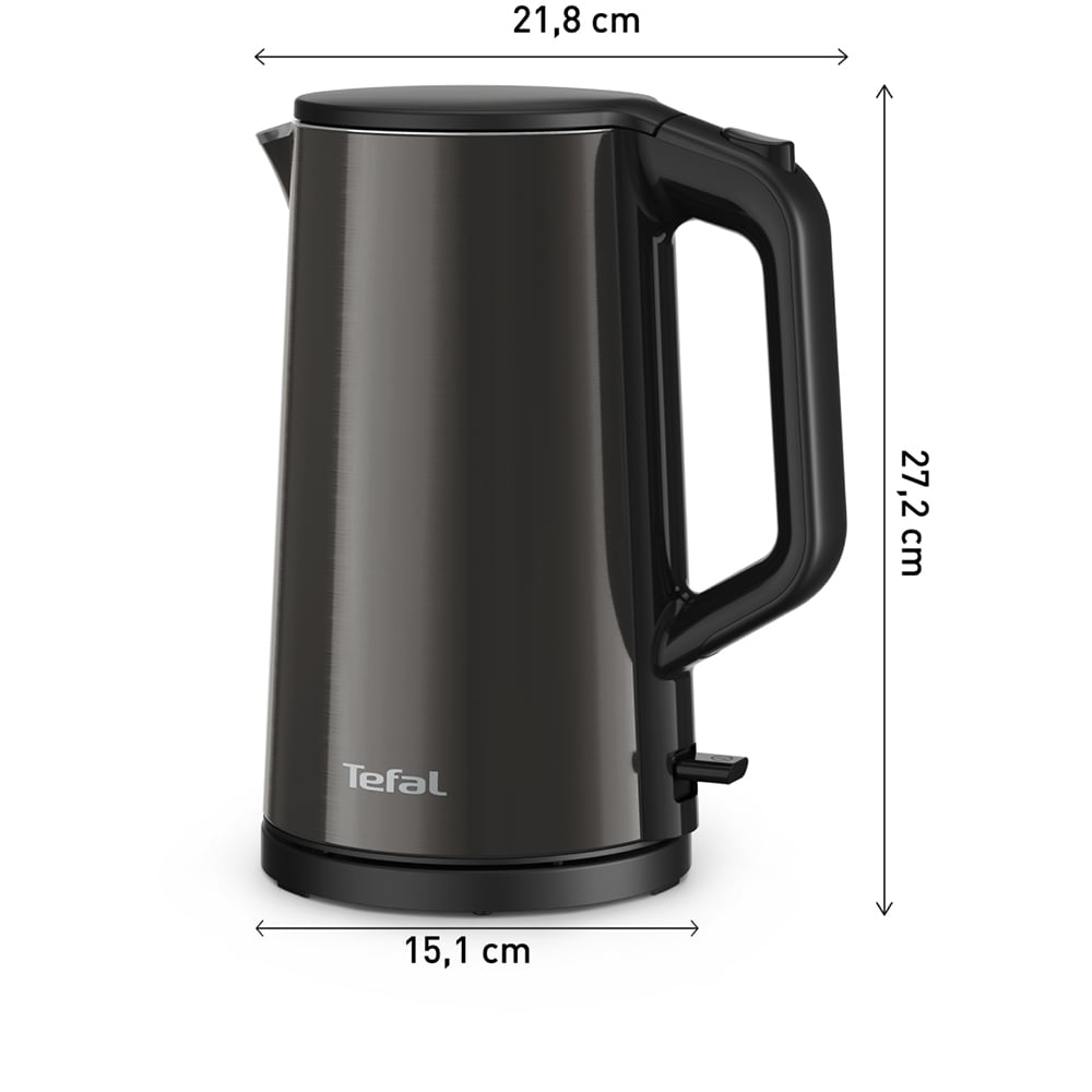 Fierbator apa TEFAL Seamless Fortune KI583E10, 1.7l, 2000W, negru