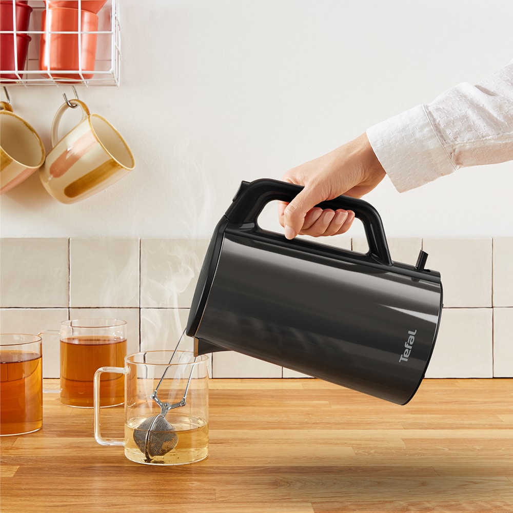 Fierbator apa TEFAL Seamless Fortune KI583E10, 1.7l, 2000W, negru