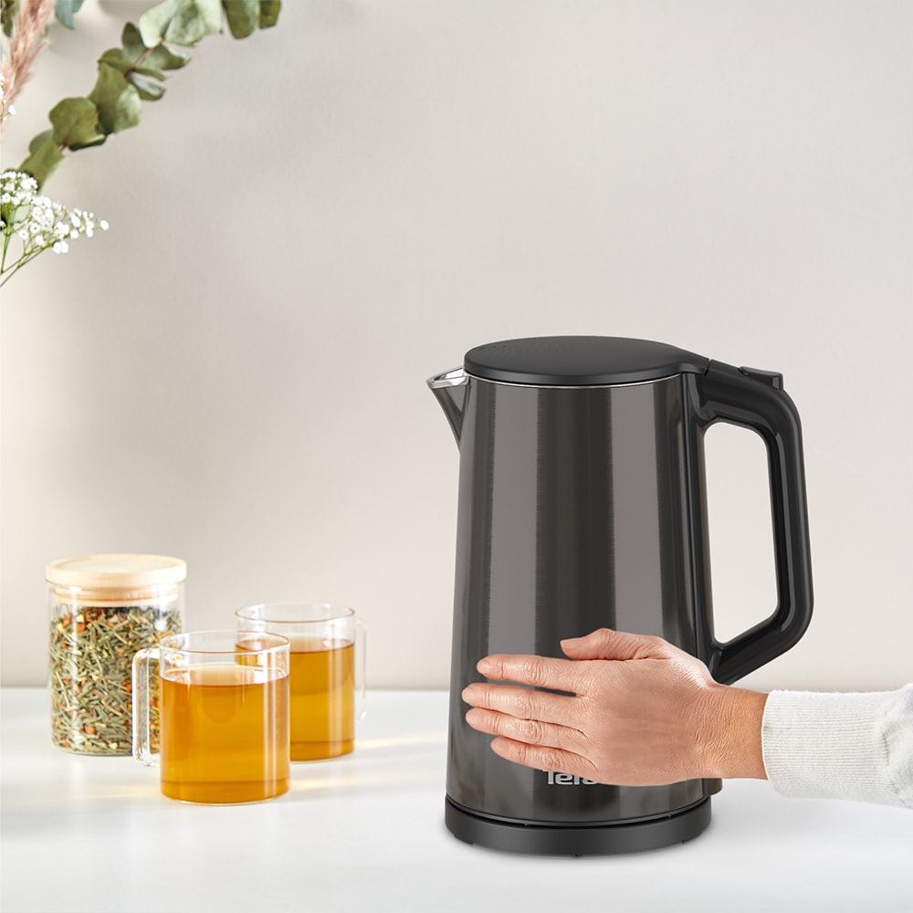 Fierbator apa TEFAL Seamless Fortune KI583E10, 1.7l, 2000W, negru