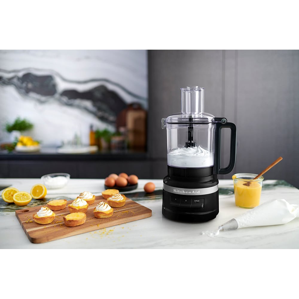 Robot de bucatarie KITCHENAID Artisan 5KFP0921EOB, 2.1l, 250W, 3 trepte de viteza, negru lucios-argintiu
