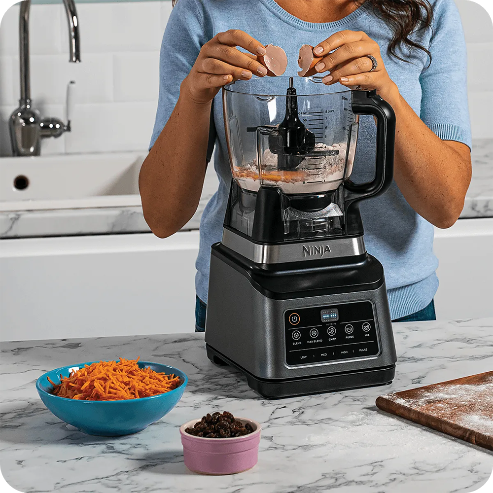 Robot de bucatarie NINJA BN800, vas 2.1l, blender 2.1l, 1200W, 3 trepte viteza, argintiu inchis-negru