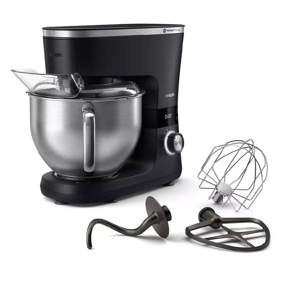 Robot de bucatarie PHILIPS Seria 7000 HR7962/21, vas 5.5l, blender 1.5l, 1000W, 8 trepte viteza, negru-argintiu