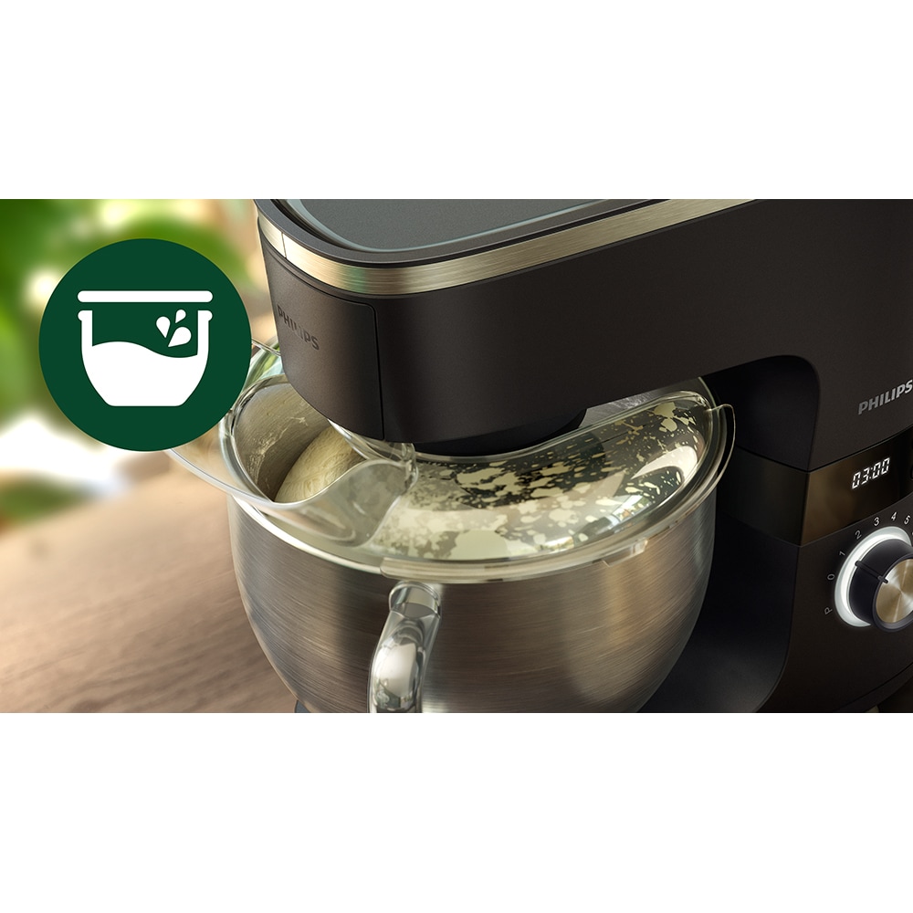 Robot de bucatarie PHILIPS Seria 7000 HR7962/21, vas 5.5l, blender 1.5l, 1000W, 8 trepte viteza, negru-argintiu