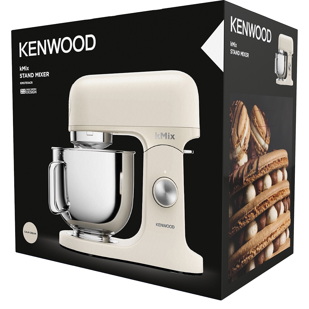 Robot de bucatarie KENWOOD kMiX KMX751ACR, vas 5l, 1000W, 6 trepte viteza, bej