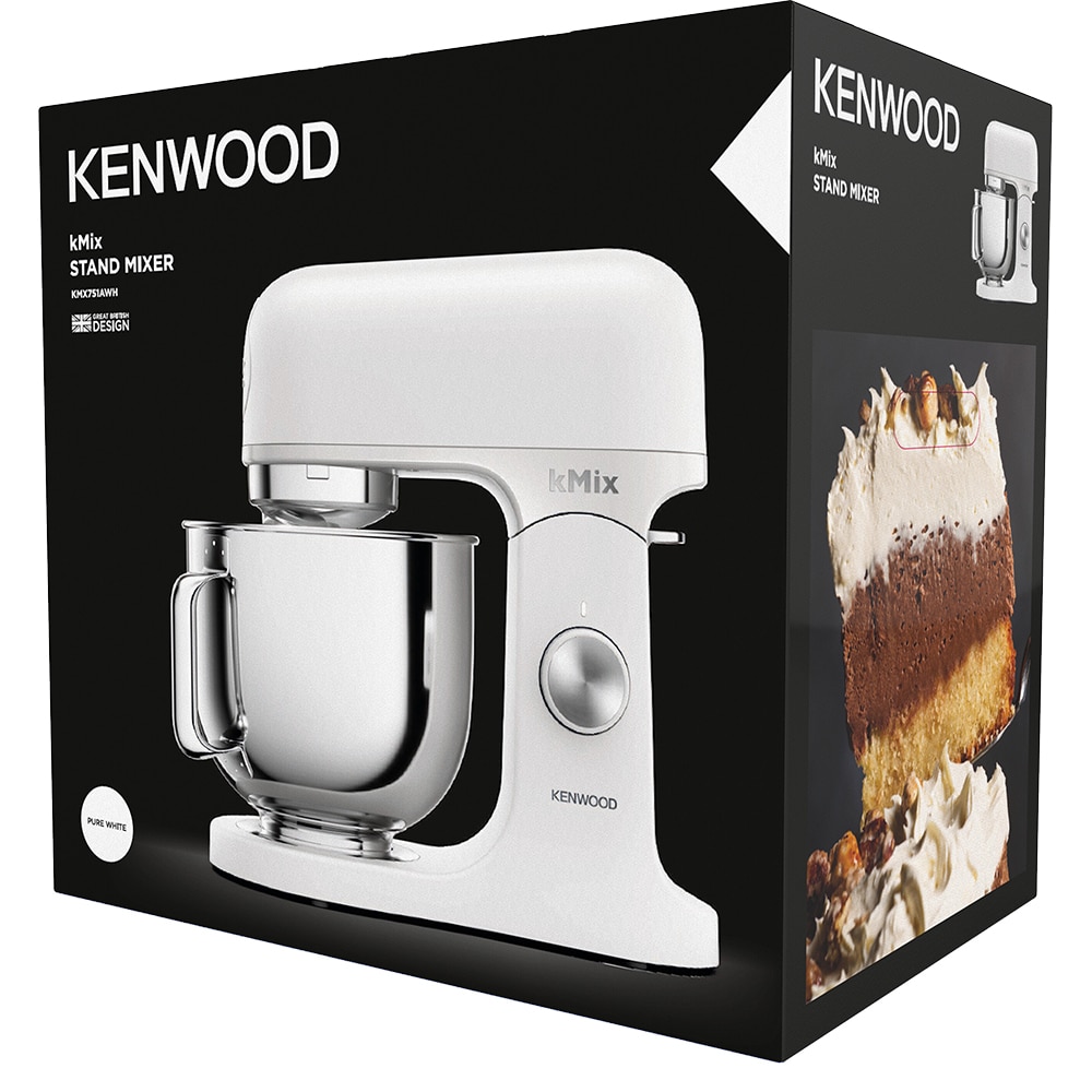Robot de bucatarie KENWOOD kMiX KMX751AWH, vas 5l, 1000W, 6 trepte viteza, alb