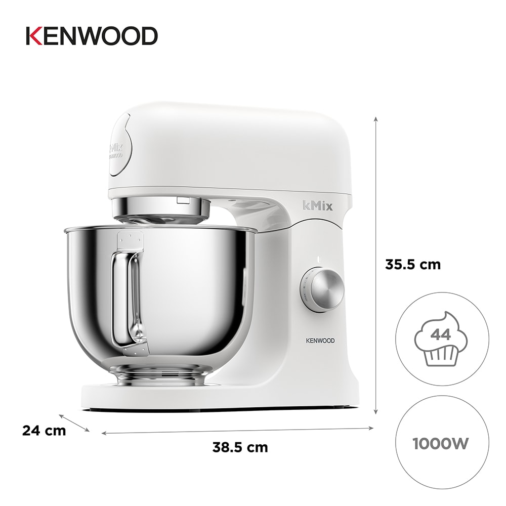 Robot de bucatarie KENWOOD kMiX KMX751AWH, vas 5l, 1000W, 6 trepte viteza, alb