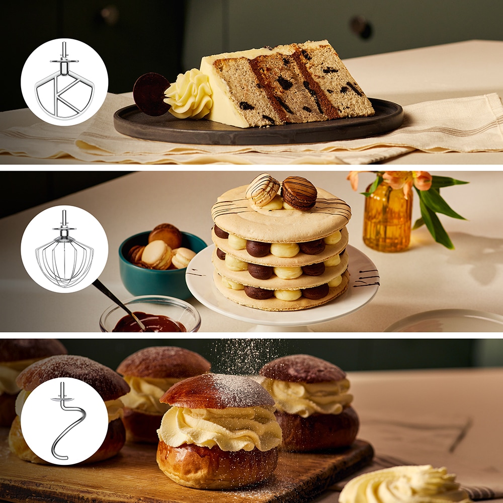 Robot de bucatarie KENWOOD kMiX KMX751AWH, vas 5l, 1000W, 6 trepte viteza, alb