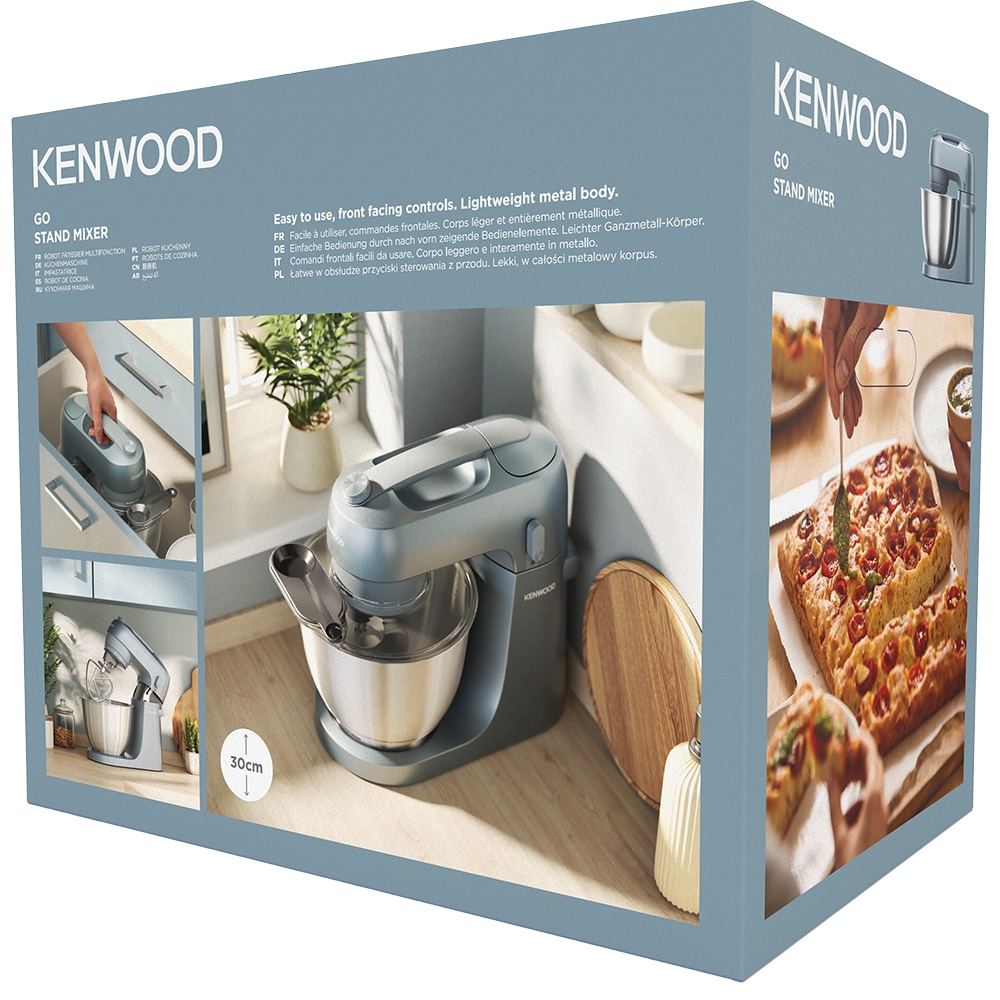 Robot de bucatarie KENWOOD Go KZM35.000GY, vas 4l, 800W, 6 trepte viteza, albastru