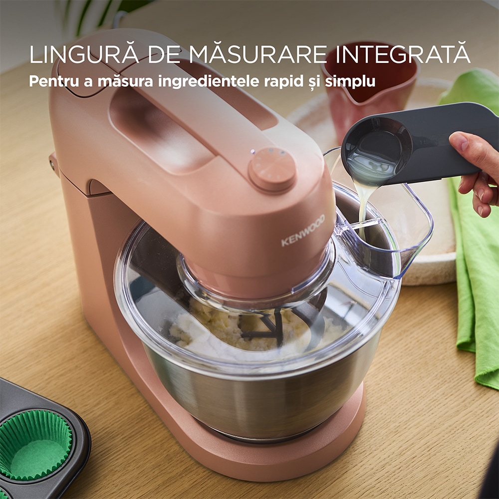 Robot de bucatarie KENWOOD Go KZM35.000RD, vas 4l, 800W, 6 trepte viteza, portocaliu