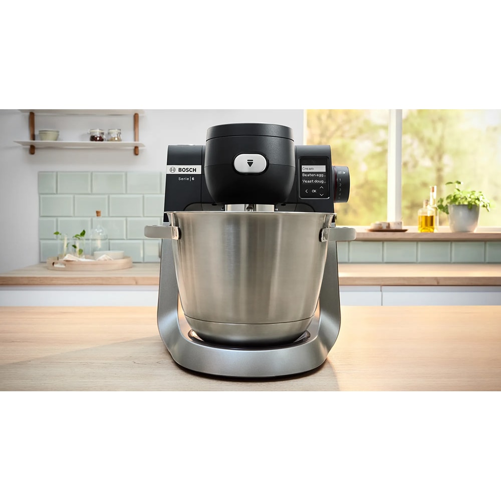 Robot de bucatarie BOSCH Seria 6 MUMS6ZS00, vas 5.5l, 1600W, 7 trepte viteza, negru-argintiu