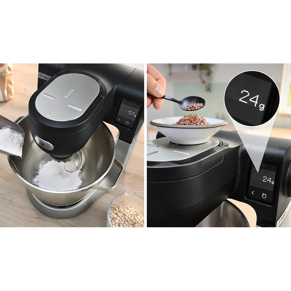 Robot de bucatarie BOSCH Seria 6 MUMS6ZS00, vas 5.5l, 1600W, 7 trepte viteza, negru-argintiu