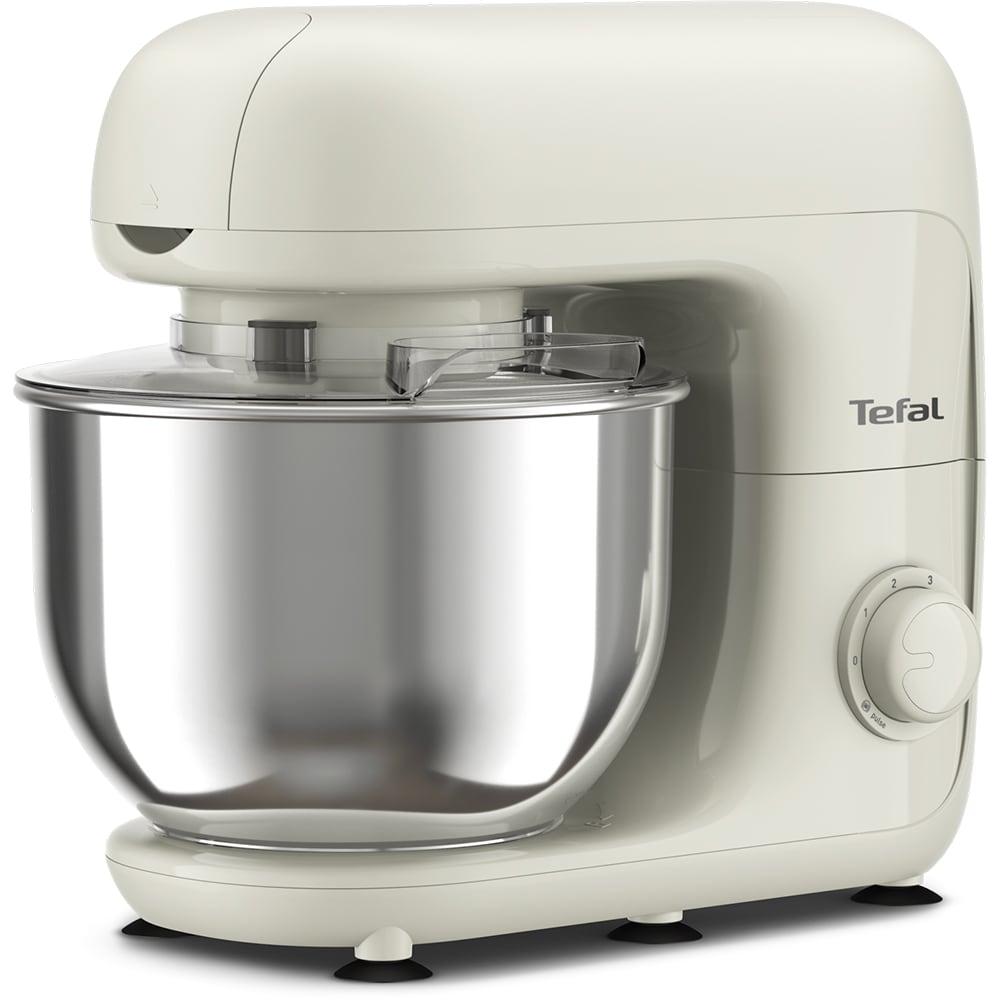 Robot de bucatarie TEFAL Essential QB160138, vas 4.8l, 800W, 6 trepte viteza, alb-argintiu
