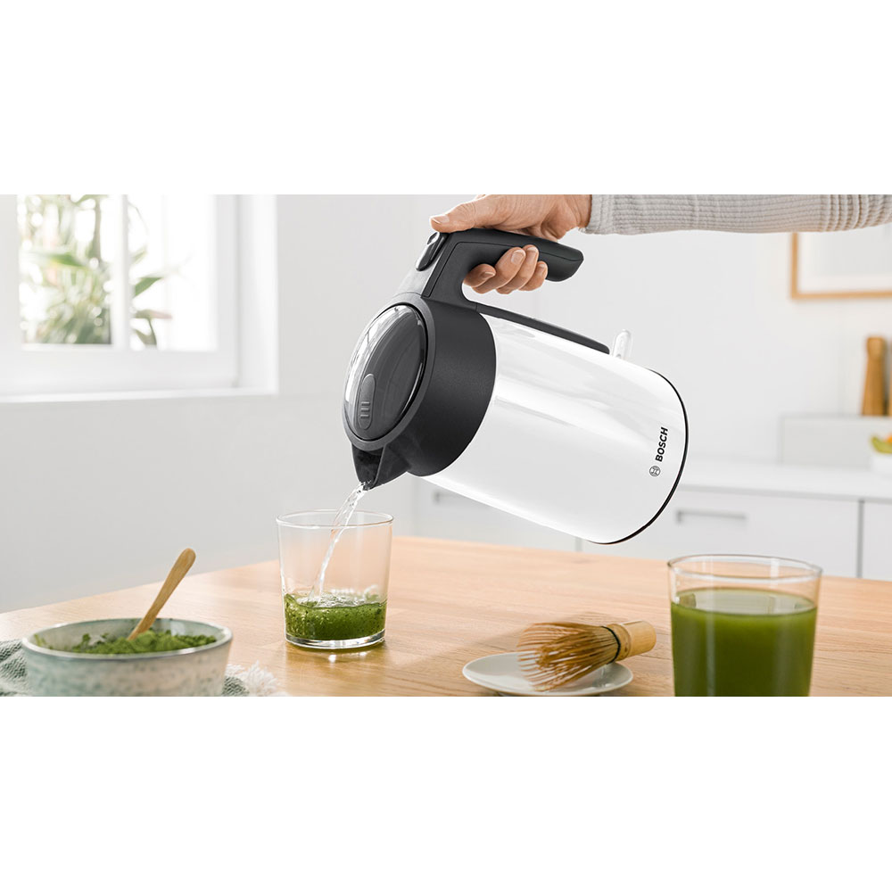 Fierbator apa BOSCH TWK7L461, 1.7l, 2400W, alb-negru