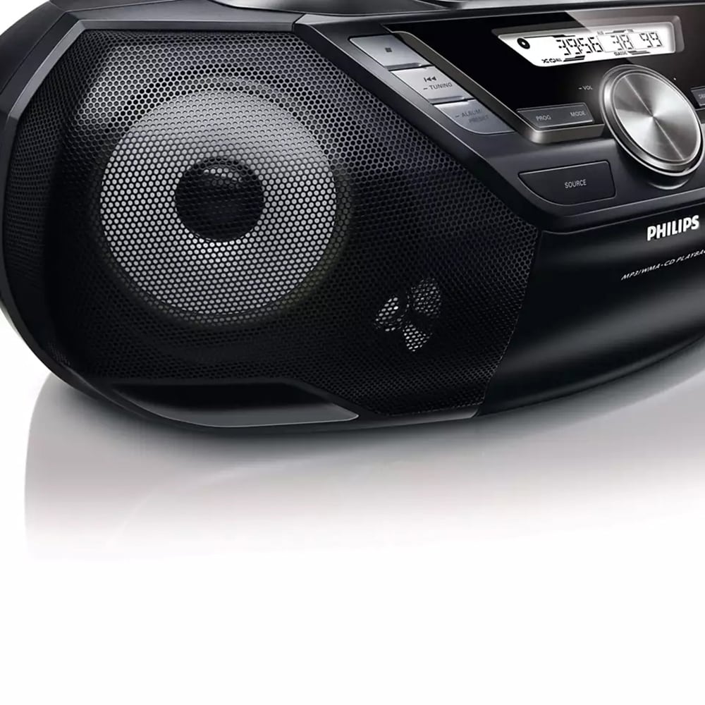 Microsistem audio PHILIPS AZ787/12, 12W, USB, CD, Radio FM, negru