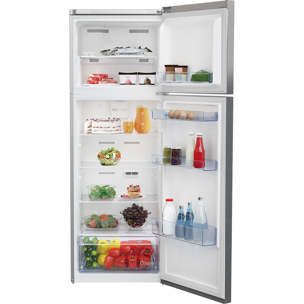 Frigider cu doua usi BEKO RDNE350K40XBN, No Frost, 313 l, H 172 cm, Clasa E, inox
