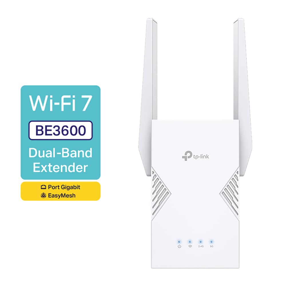 Wireless Range Extender TP-LINK RE225BE BE3600, Dual Band 688 + 2882 Mbps, alb