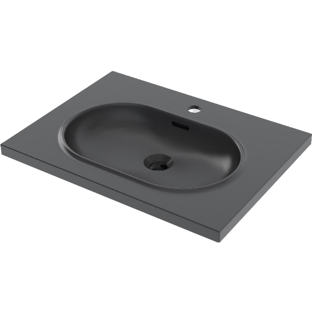 Lavoar incorporabil GoodHome Cavally, rasina, 60 x 45 cm, negru
