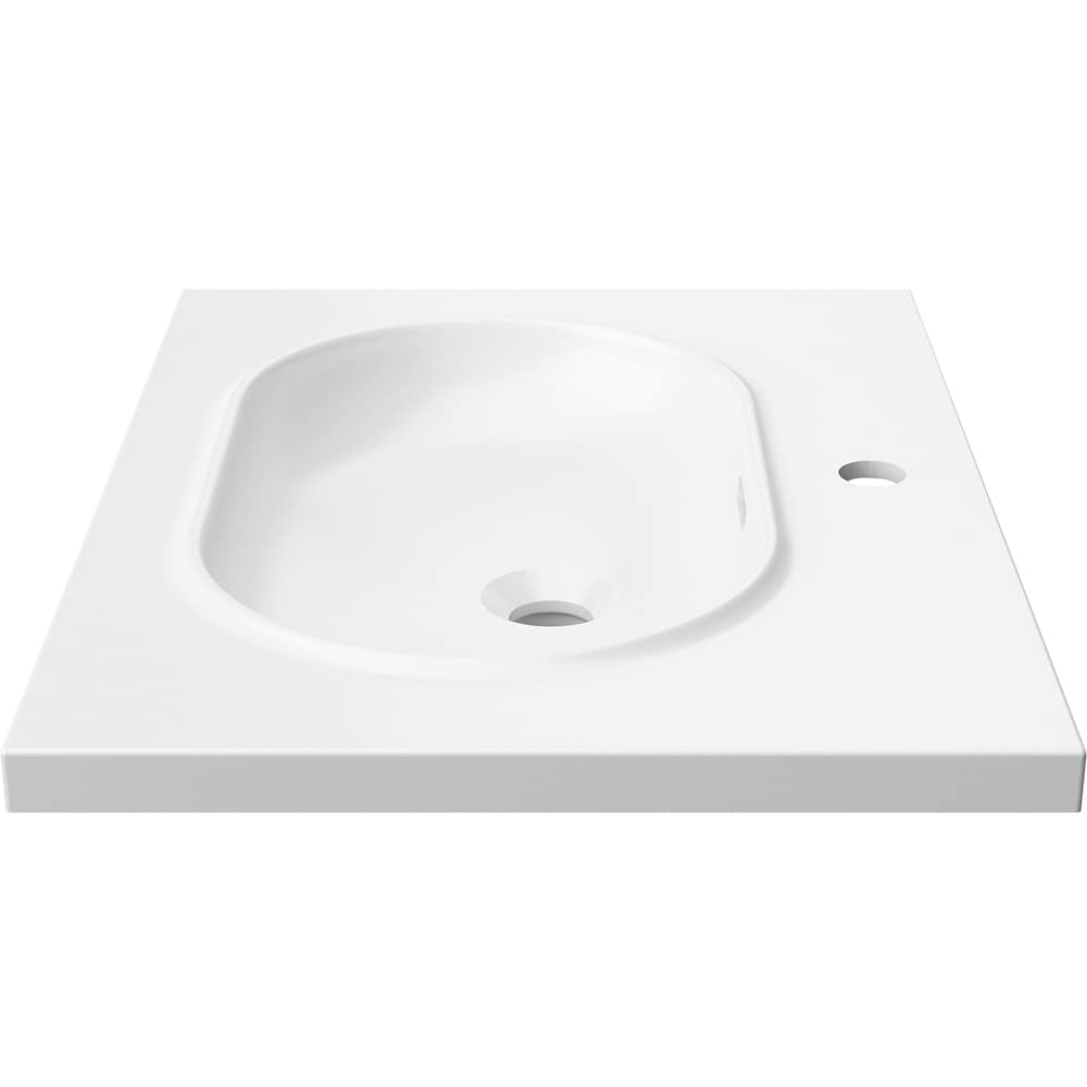 Lavoar incorporabil GoodHome Cavally, rasina, 60 x 45 cm, alb