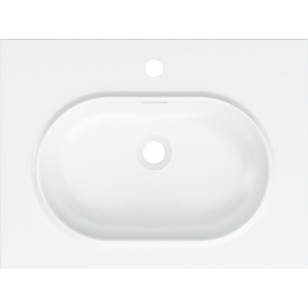 Lavoar incorporabil GoodHome Cavally, rasina, 60 x 45 cm, alb