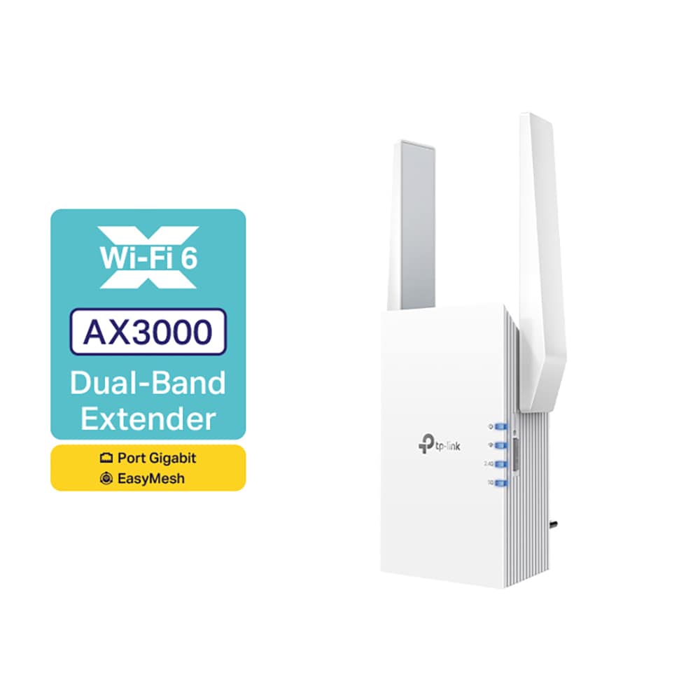 Wireless Range Extender TP-LINK RE705X AX3000, 2402 Mbps, alb