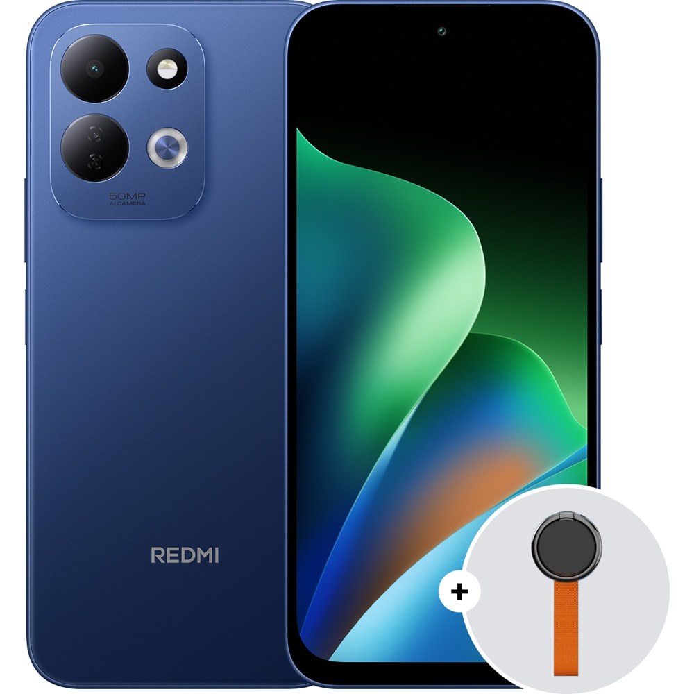 Telefon XIAOMI Redmi 17, 256GB, 4GB RAM, Dual SIM, Blue + Woven Strap Ring Stand