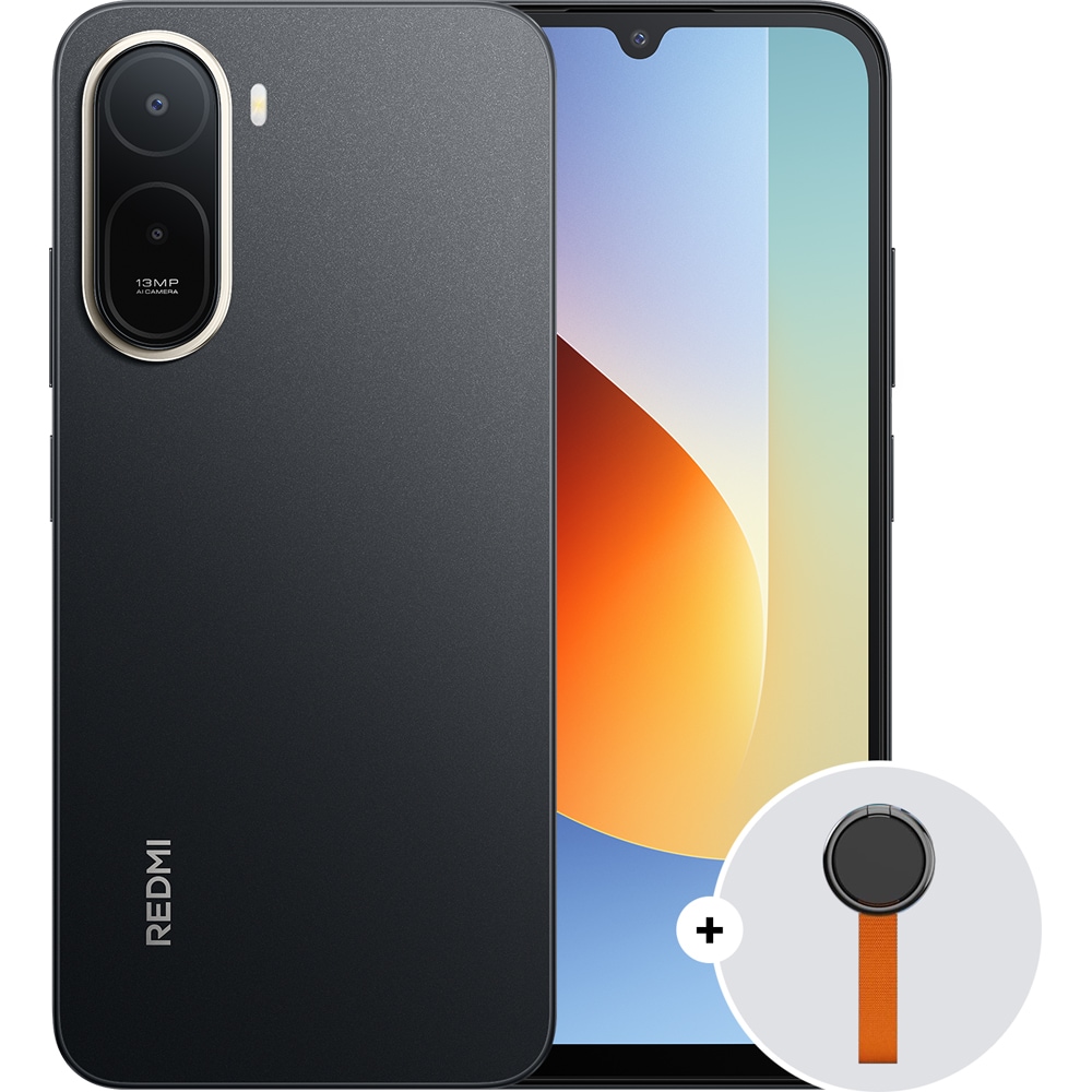 Telefon XIAOMI Redmi A7 Pro, 128GB, 4GB RAM, Dual SIM, Black + Woven Strap Ring Stand