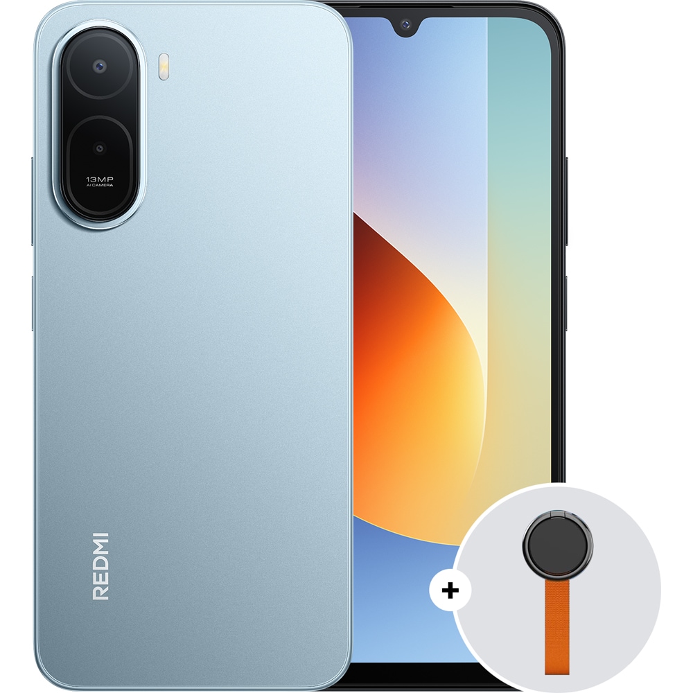 Telefon XIAOMI Redmi A7 Pro, 128GB, 4GB RAM, Dual SIM, Blue + Woven Strap Ring Stand