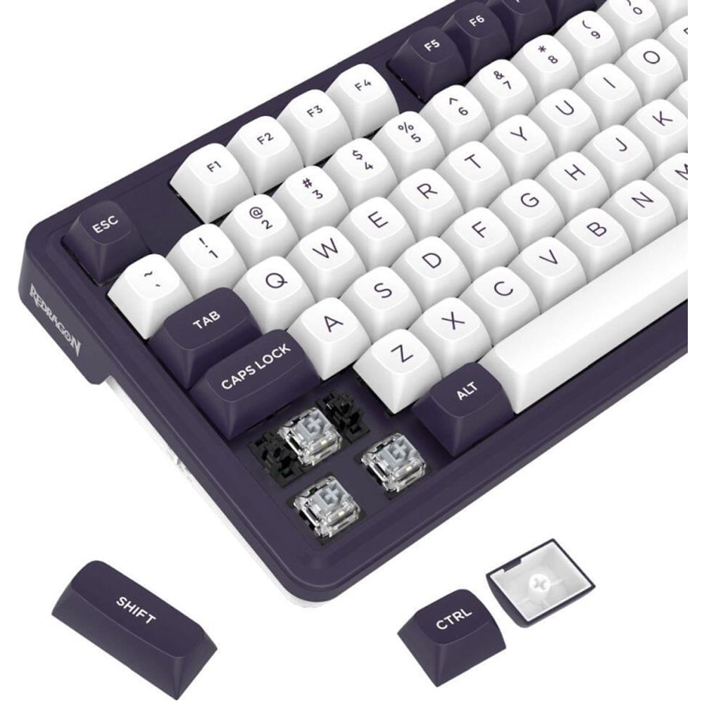 Tastatura Gaming Wireless mecania REDRAGON Finke, Bluetooth, USB, Layout US, negru