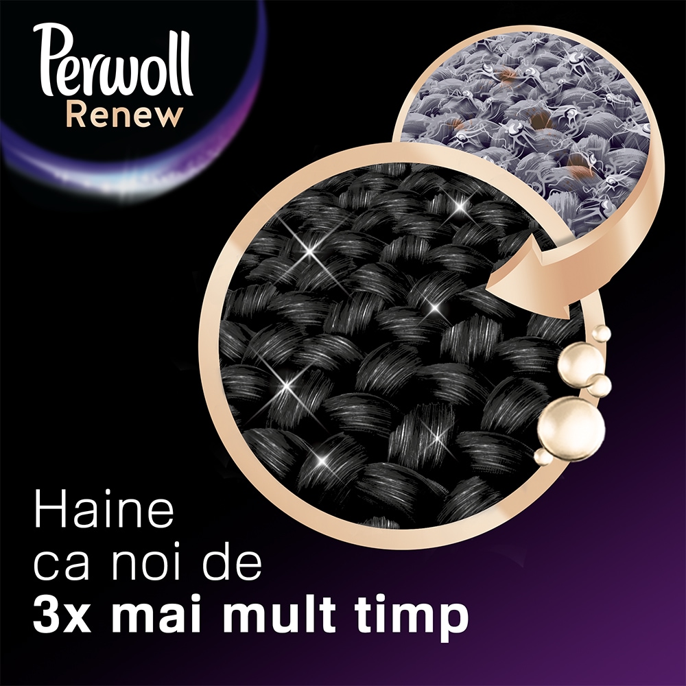 Detergent lichid PERWOLL Renew Black, 2.88 l, 48 spalari