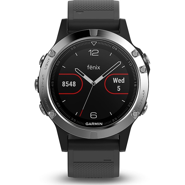 Smartwatch GARMIN Fenix 5 Android/iOS, silicon, Silver/Black