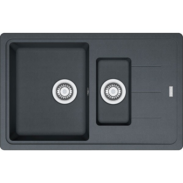 Pachet chiuveta FRANKE BFG 651-78, 1 1/2 cuve, granit + Baterie Pola, grafite