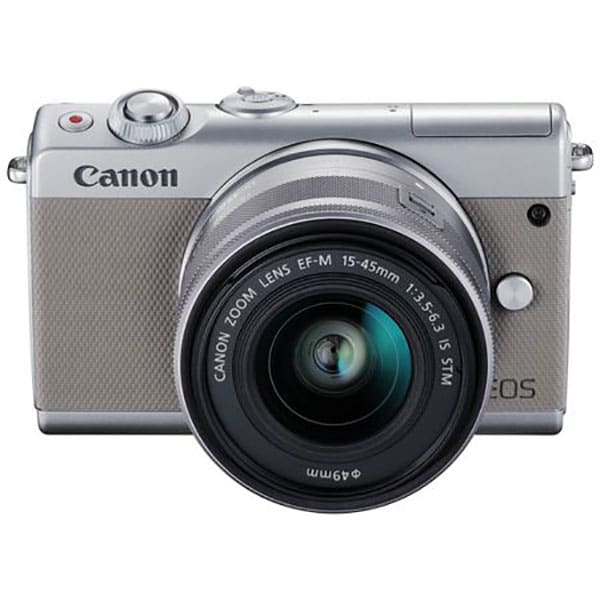 Camera foto digitala mirrorless CANON EOS M100 + Obiectiv 15-45mm, Full HD, 24.2Mp, Wi-Fi, Bluetooth, gri