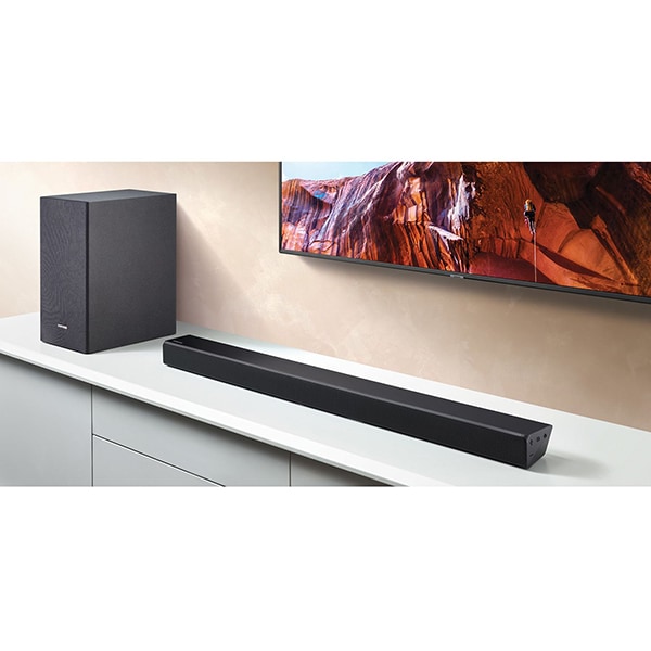 Soundbar Samsung HW-R550, 2.1, 320W, Bluetooth, Subwoofer Wireless, Dolby, negru