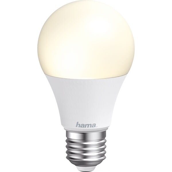 Bec LED Smart HAMA 176550, E27, 10W, 806lm, Wi-Fi, lumina calda, compatibil Alexa, Google Assistant