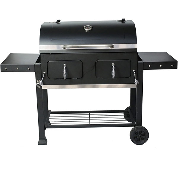 Gratar carbune LANDMANN Wagont XXL, 79.5 x 41.8 cm, 1 suprafata, 2 role, negru