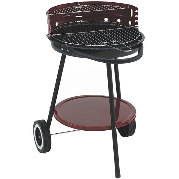 Gratar carbune LANDMANN Grillchef, 41 cm, 1 suprafata, 2 role, rosu