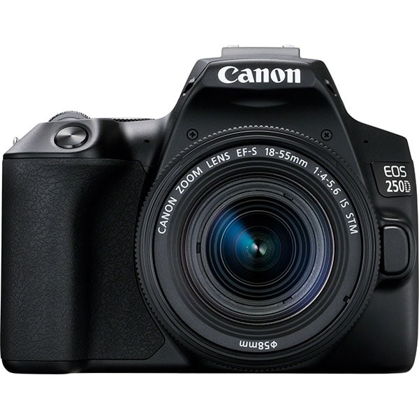 Aparat foto DSLR CANON EOS 250D, 24.1 MP, Wi-Fi, negru + Obiectiv EF-S 18-55mm IS