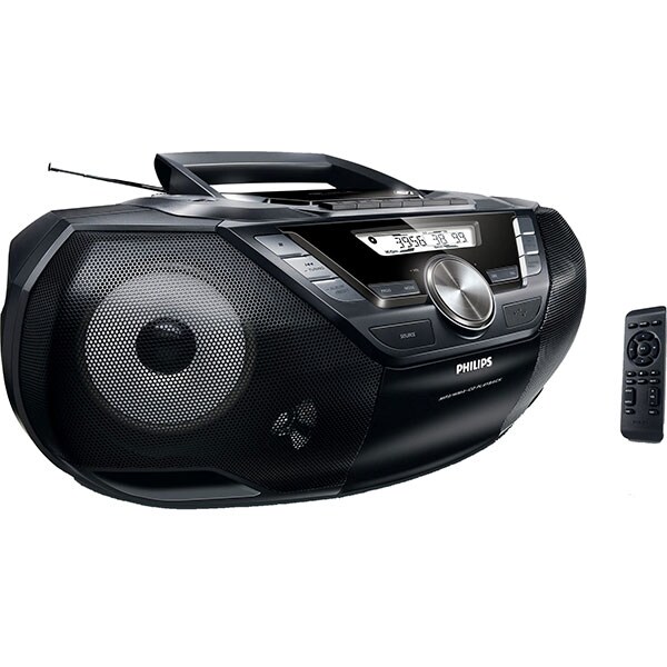 Microsistem audio PHILIPS AZ787/12, 12W, USB, CD, Radio FM, negru