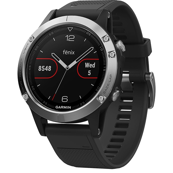 Smartwatch GARMIN Fenix 5 Android/iOS, silicon, Silver/Black
