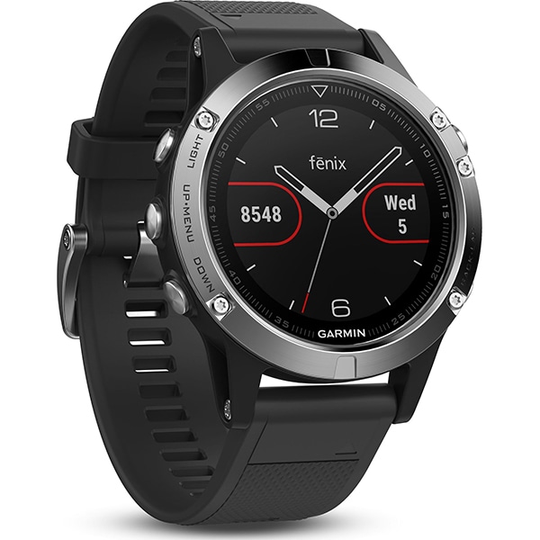 Smartwatch GARMIN Fenix 5 Android/iOS, silicon, Silver/Black