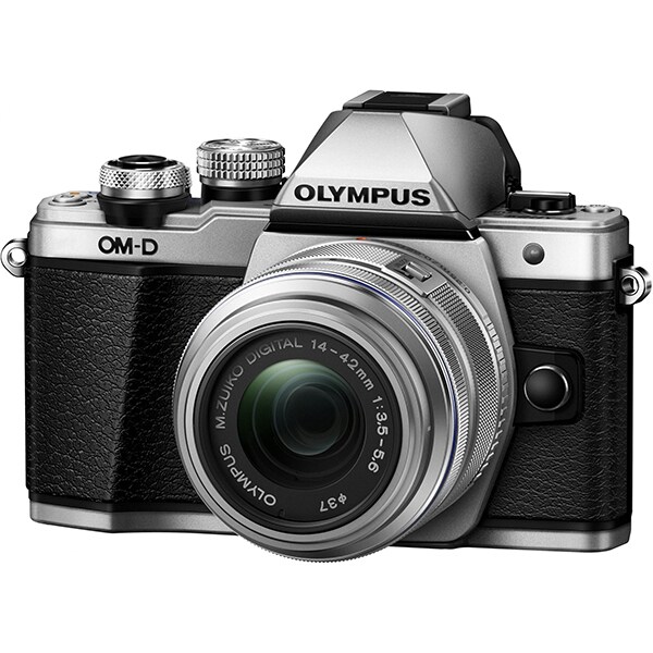 Aparat foto Mirrorless OLYMPUS E-M10 MARK II 1442, 16 MP, Wi-Fi, argintiu + Obiectiv 14-42mm