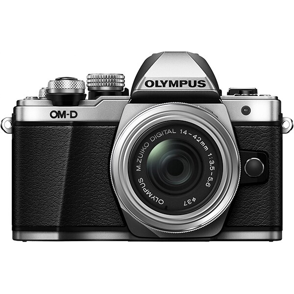 Aparat foto Mirrorless OLYMPUS E-M10 MARK II 1442, 16 MP, Wi-Fi, argintiu + Obiectiv 14-42mm