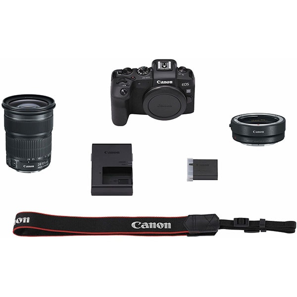 Aparat foto Mirrorless CANON EOS RP, 26.2 MP, Wi-Fi, negru + Obiectiv RF 24-105mm + Adaptor RF-EF